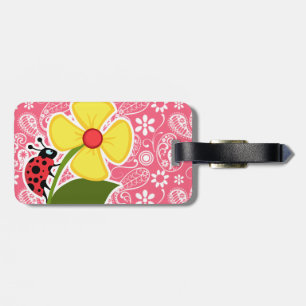 Etiqueta Para Maletas Bicho de cola en Brink Pink Paisley; floral