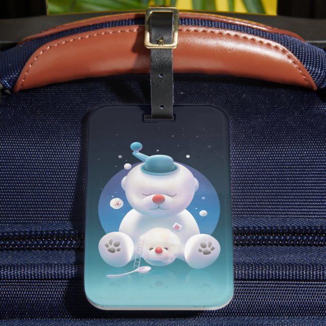Etiqueta Para Maletas Bichon Ice Shaver Dreamland (Anverso In situ 2)