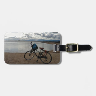 Etiqueta Para Maletas Bici en la playa