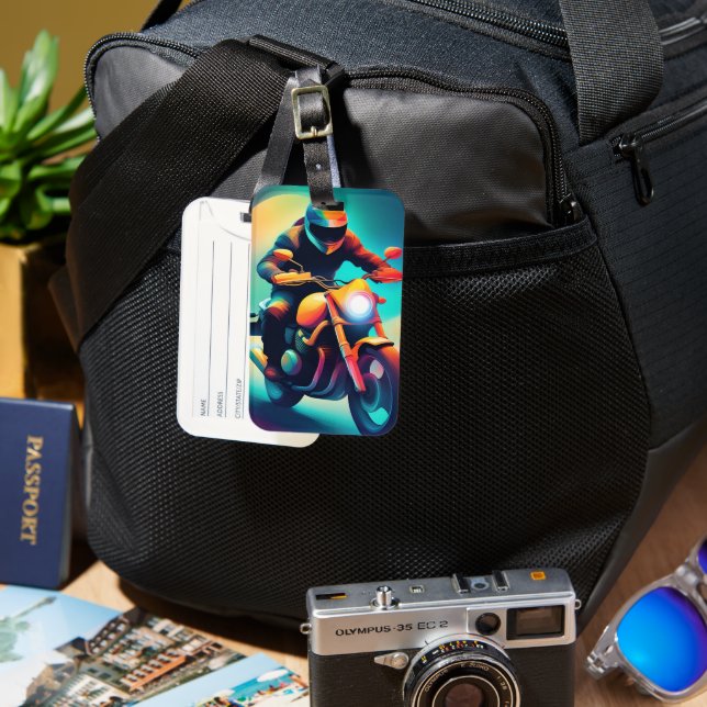 Etiqueta Para Maletas bicicleta (Anverso & Reverso)