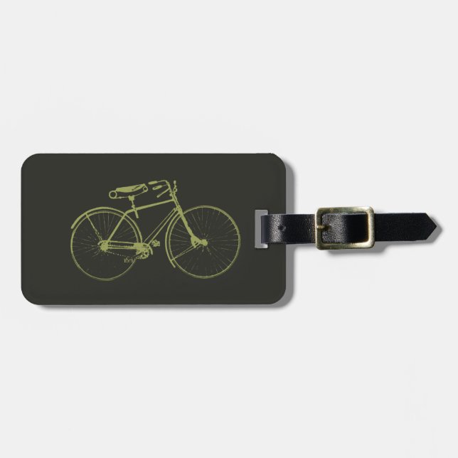 Etiqueta Para Maletas Bicicleta de la acuarela (Frente Horizontal)