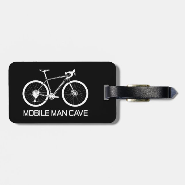 Etiqueta Para Maletas Bicicleta en caverna para hombre móvil (Atrás Horizontal)