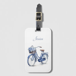 Etiqueta Para Maletas Bicicleta en el personalizable azul Delft
