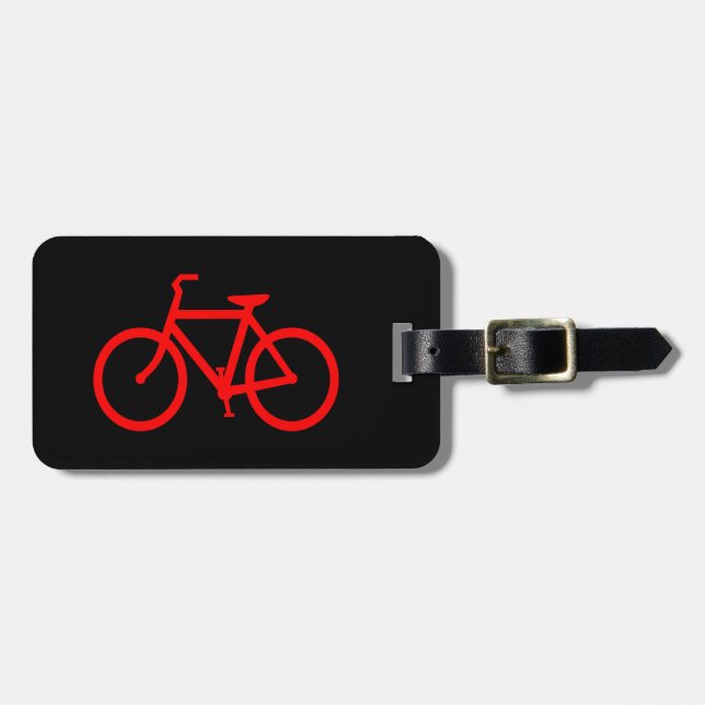 Etiqueta Para Maletas Bicicleta roja (Frente Horizontal)