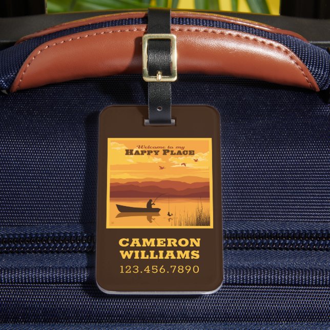 Etiqueta Para Maletas Bienvenido A Mi Feliz Lugar (Anverso In situ 2)