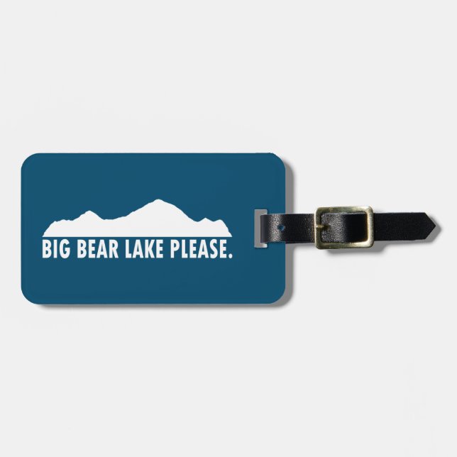 Etiqueta Para Maletas Big Bear Lake California Please (Frente Horizontal)