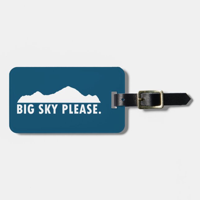 Etiqueta Para Maletas Big Sky Please (Frente Horizontal)