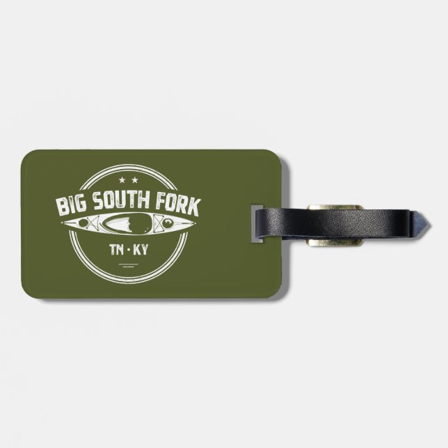Etiqueta Para Maletas Big South Fork National River Kayak (Atrás Horizontal)