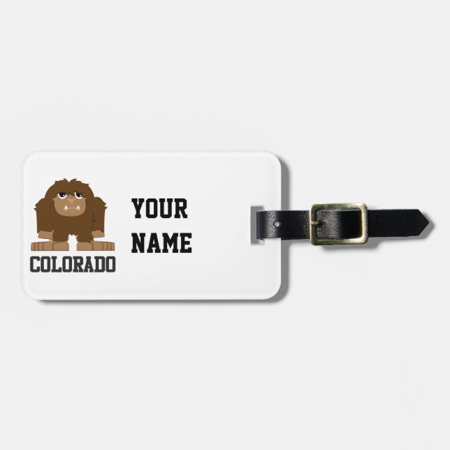 Etiqueta Para Maletas Bigfoot Colorado (Frente Horizontal)