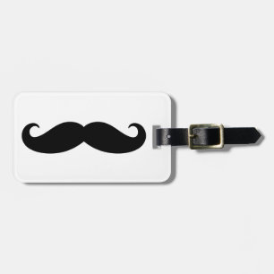 Etiqueta Para Maletas Bigote del bigote, diseño del bigote
