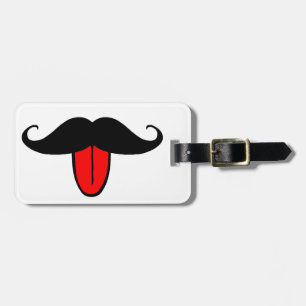 Etiqueta Para Maletas Bigote divertido