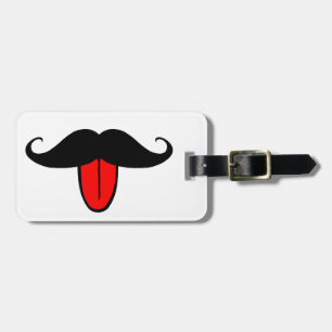 Etiqueta Para Maletas Bigote divertido