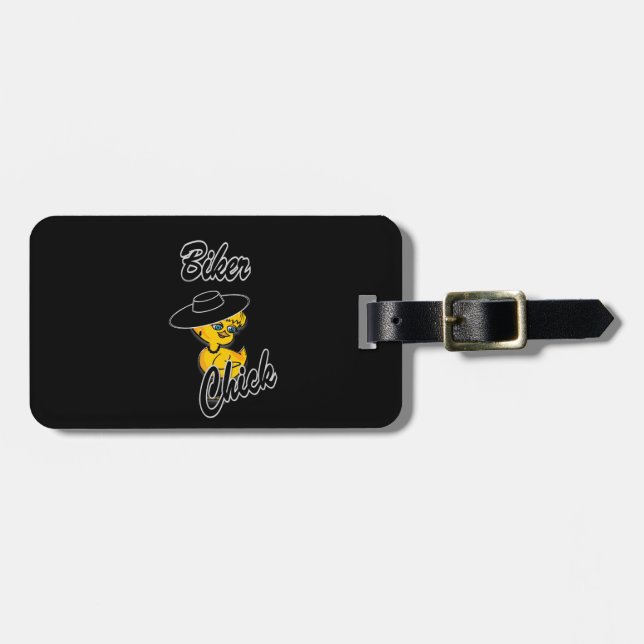 Etiqueta Para Maletas Biker Chick #4 (Frente Horizontal)