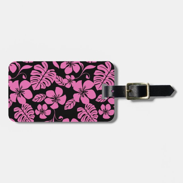 ETIQUETA PARA MALETAS BIKINI ROSA (NEGRO/ROSA) (Frente Horizontal)
