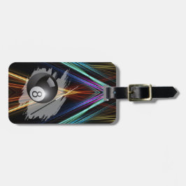 Etiqueta Para Maletas Billiards Sport ball and cue Personalize with Name