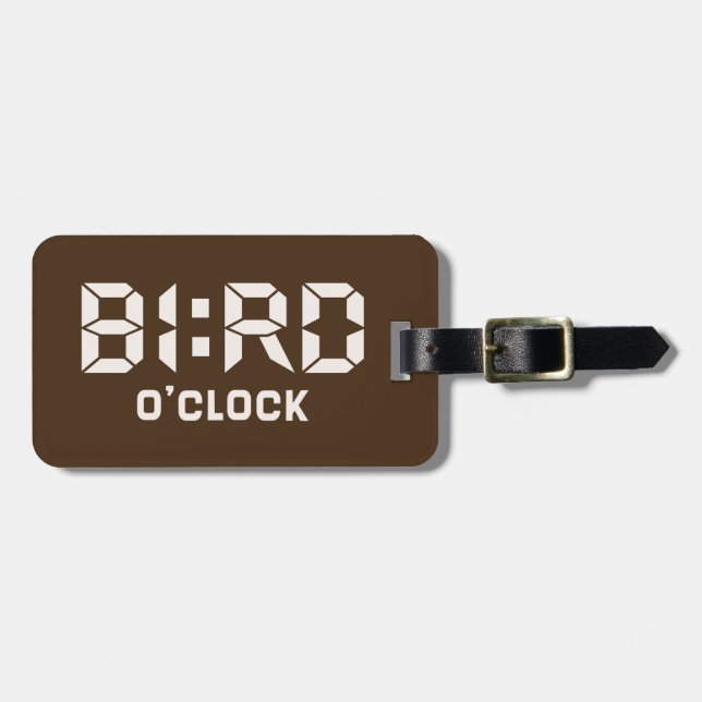 Etiqueta Para Maletas BIRD O'Clock (Frente Horizontal)