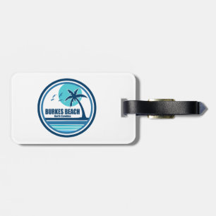 Etiqueta Para Maletas Birmania de las Palmeras de Burkes Beach Carolina 