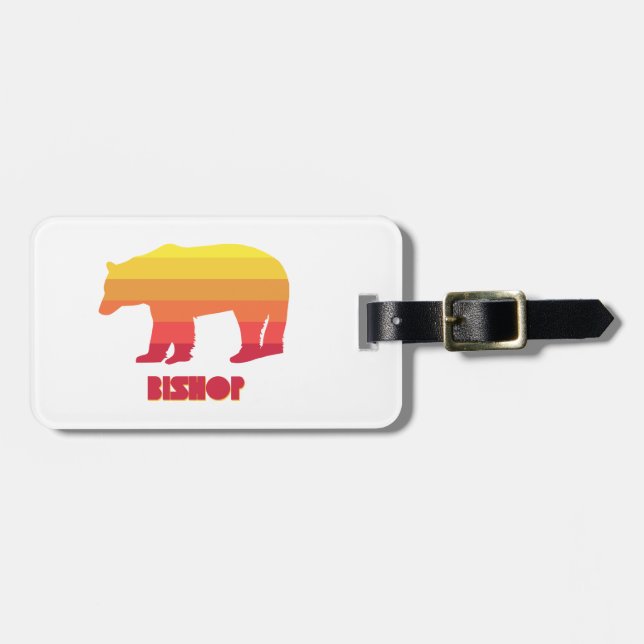 Etiqueta Para Maletas Bishop California Rainbow Bear (Frente Horizontal)