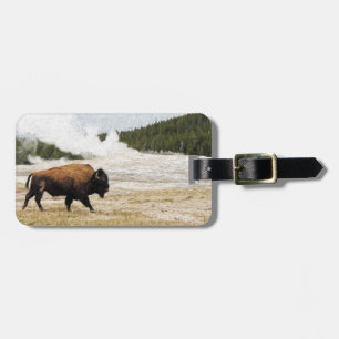 Etiqueta Para Maletas Bison y Old Faithful