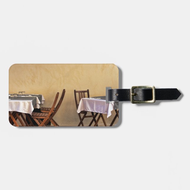 Etiqueta Para Maletas Bistro de Francia (Frente Horizontal)
