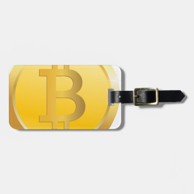 Etiqueta Para Maletas Bitcoin Cryptocurrency (Frente Horizontal)