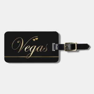 Etiqueta Para Maletas Black and Gold Las Vegas