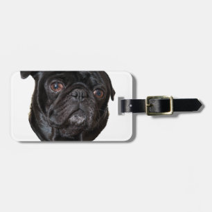 Etiqueta Para Maletas Black Funny Pug