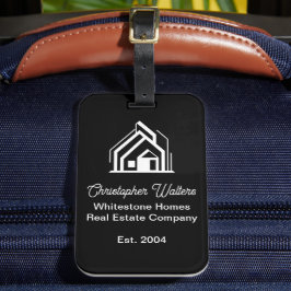 Etiqueta Para Maletas Black Real Estate Company Customized Realtor