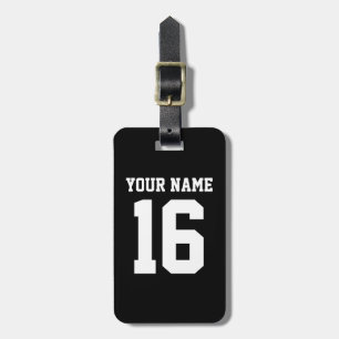 Etiqueta Para Maletas Black Sporty Team Jersey