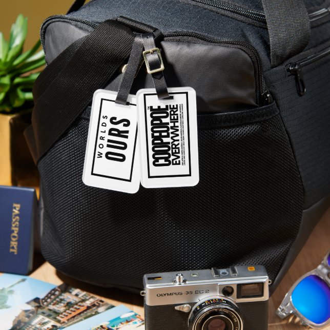 Etiqueta Para Maletas Black Travel (Anverso & Reverso)