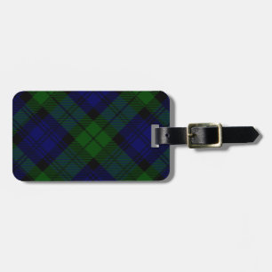 Etiqueta Para Maletas Black Watch Tartan Blue Green Plage