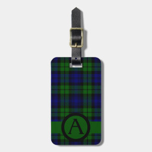 Etiqueta Para Maletas Black Watch Tartán Plaid Personalice