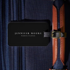 Etiqueta Para Maletas Blanco y negro profesional moderno