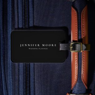 Etiqueta Para Maletas Blanco y negro profesional moderno