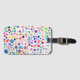 Etiqueta Para Maletas Blancos de color de agua