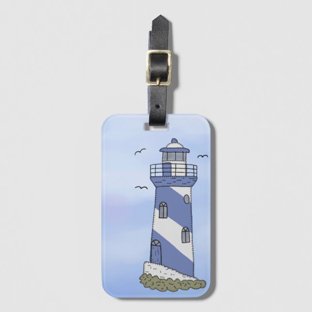 Etiqueta Para Maletas blauer Leuchtturm (Anverso vertical)