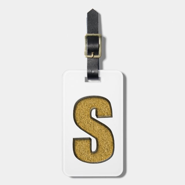 Etiqueta Para Maletas Bling Gold S (Frente Vertical)