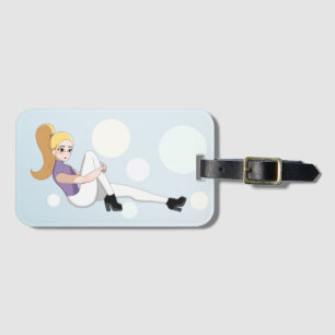 Etiqueta Para Maletas Blonde Anime Chica