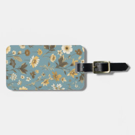 Etiqueta Para Maletas Bloom azul del jardín