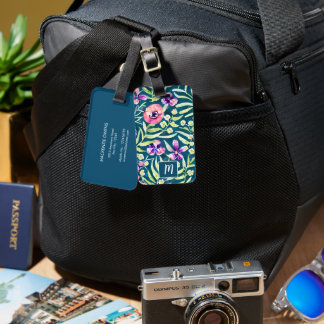 Etiqueta Para Maletas Bloom veraniego colorido personalizado