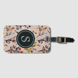 Etiqueta Para Maletas Blooms Vintage: Polvorientas acuarelas florales de