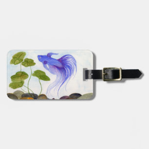 Etiqueta Para Maletas Blue Betta Fish
