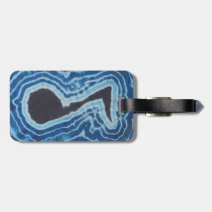 Etiqueta Para Maletas Blue Black Love Music Note Tie Dye