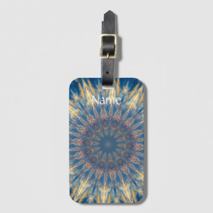 Etiqueta Para Maletas Blue Chakra Kaleidoscope Thunder_Cove