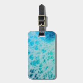 Etiqueta Para Maletas Blue Crush - Arte abstracto costero