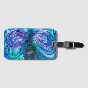 Etiqueta Para Maletas Blue Fantasy Watercolor