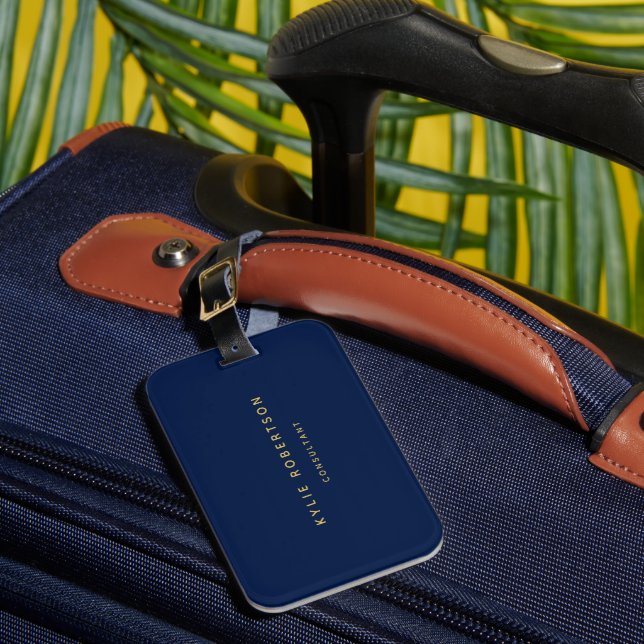 Etiqueta Para Maletas Blue Gold Professional (Anverso In situ 1)