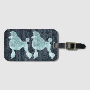Etiqueta Para Maletas Blue Ice Posh Poodle Night Gray
