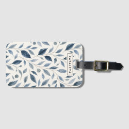 Etiqueta Para Maletas Blue Leaf Personalizado