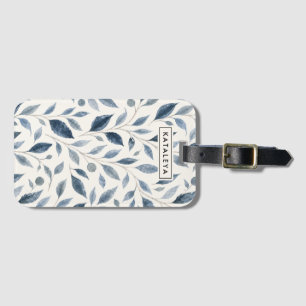 Etiqueta Para Maletas Blue Leaf Personalizado